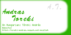 andras toreki business card